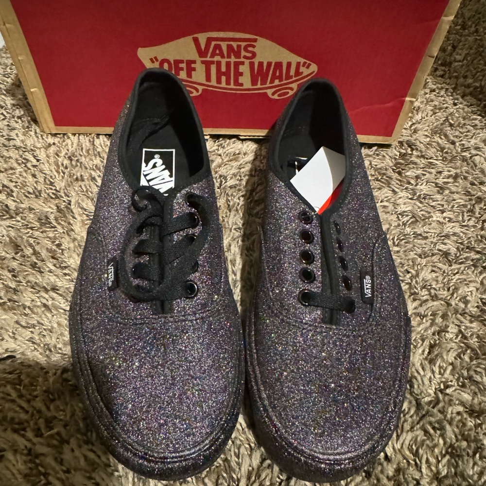 Vans rainbow glitter and black sneakers (sold out)